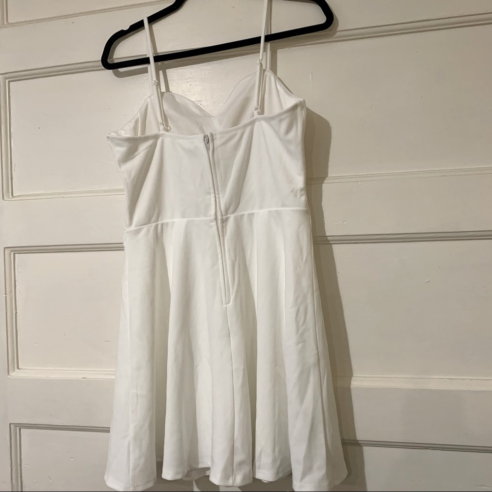 Alba Crochet Band White Mini Dress - NWT - Picture 5 of 13